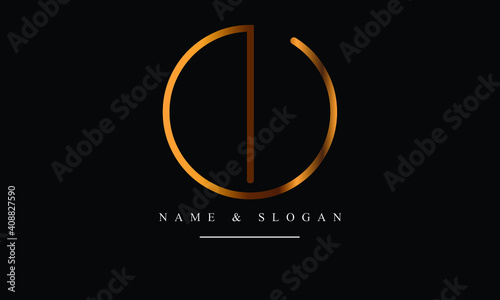 OI, IO, O, I abstract letters logo monogram