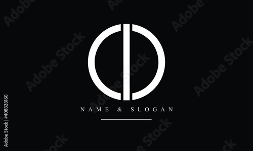 OI, IO, O, I abstract letters logo monogram
