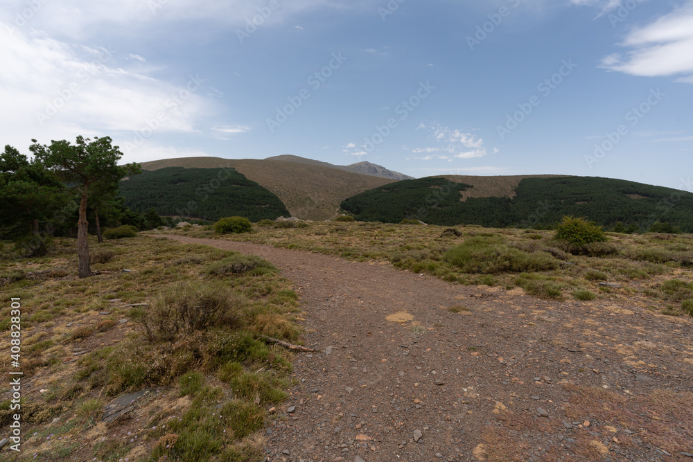 mountainous landscape in Sierra Nevada, mountainous landscape in Sierra Nevada,