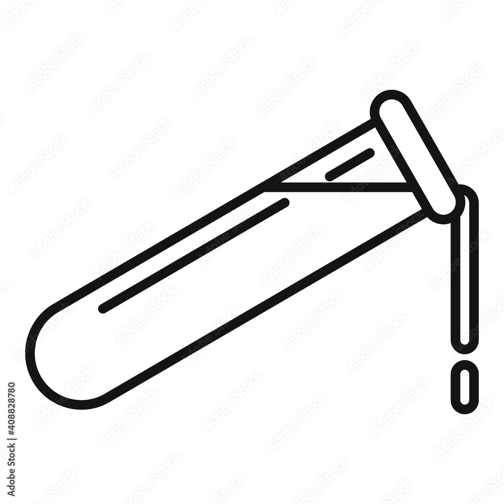 Biohazard test tube icon. Outline biohazard test tube vector icon for web design isolated on white background Biohazard test tube icon. Outline biohazard test tube vector icon for web design isolated on white background