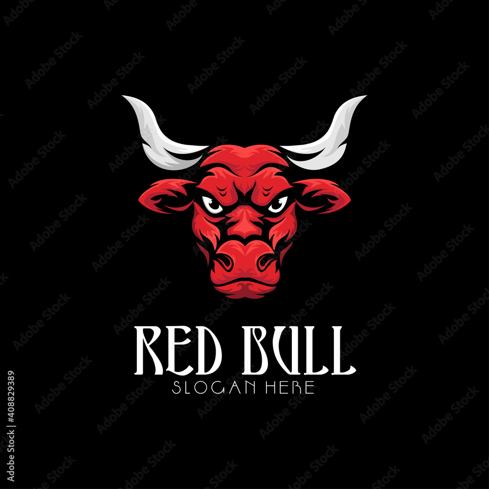 drawing of red bull's head logo art,icon bull,mascot logo gaming e sport drawing of red bull's head logo art,icon bull,mascot logo gaming e sport