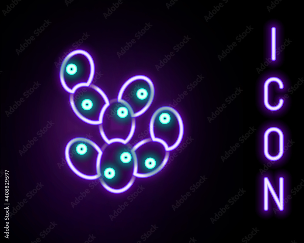 Glowing neon line Cactus icon isolated on black background. Colorful outline concept. Vector. Glowing neon line Cactus icon isolated on black background. Colorful outline concept. Vector.