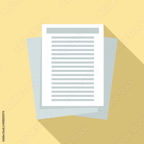 Investigator documents icon. Flat illustration of investigator documents vector icon for web design