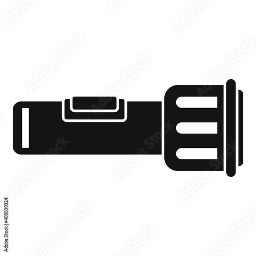 Investigator flashlight icon. Simple illustration of investigator flashlight vector icon for web design isolated on white background