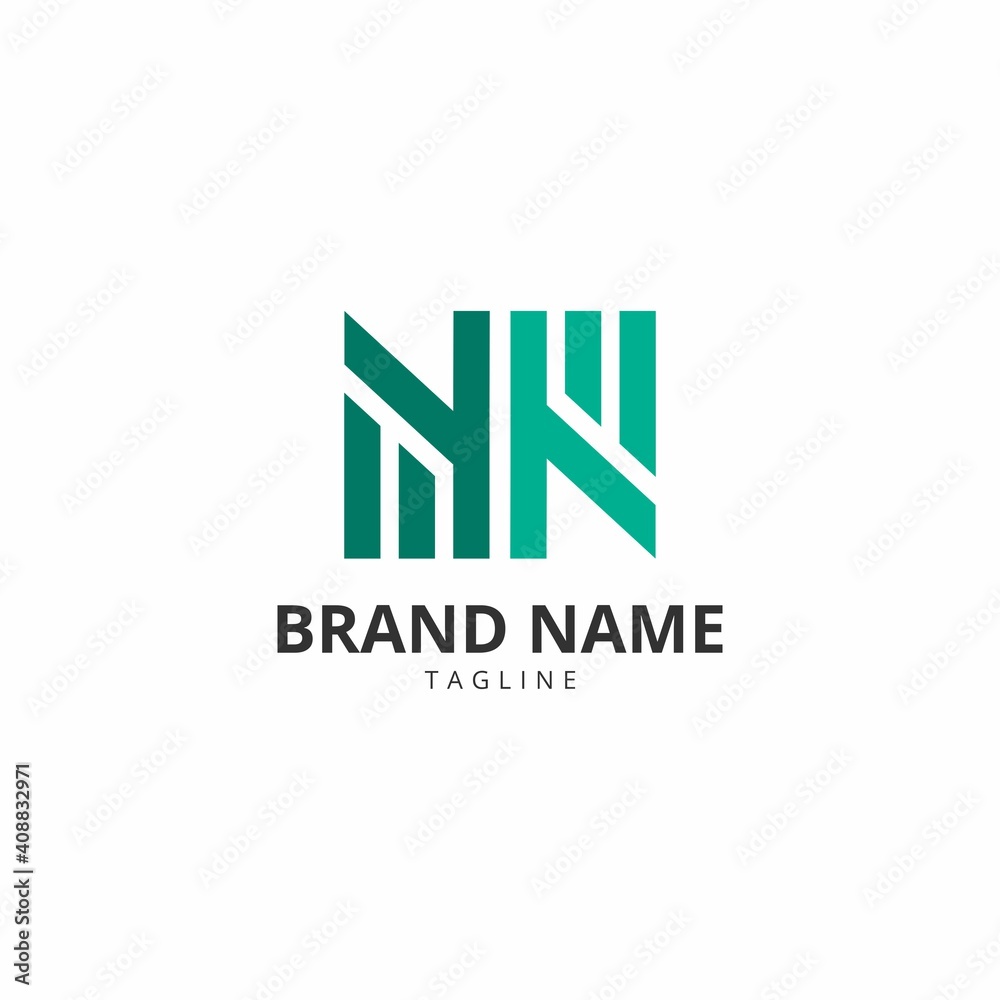 Modern Letter N NN Logo Monogram Vector Template Modern Letter N NN Logo Monogram Vector Template