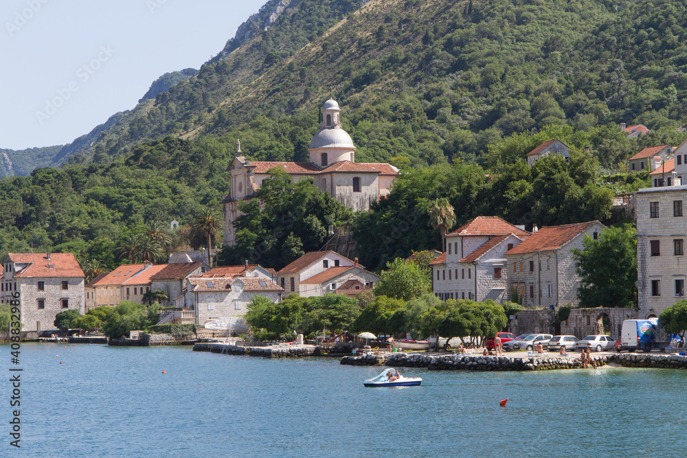 Montenegro Bay of Kotor view from the yacht Montenegro Bay of Kotor view from the yacht