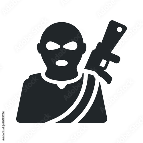 Terrorist, terrorism icon