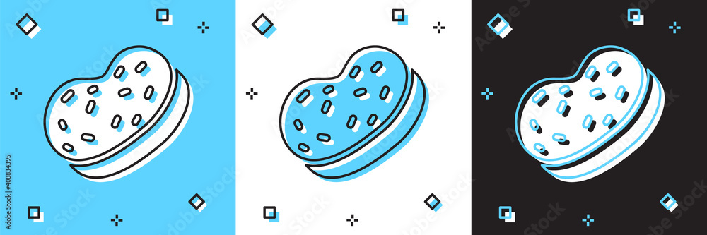 Set Bath sponge icon isolated on blue and white, black background. Sauna sponge. Vector. Set Bath sponge icon isolated on blue and white, black background. Sauna sponge. Vector.