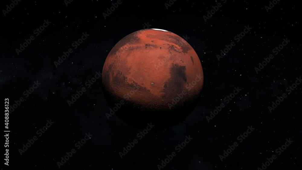 spaceship on the way to jezero crater from planet Mars spaceship on the way to jezero crater from planet Mars