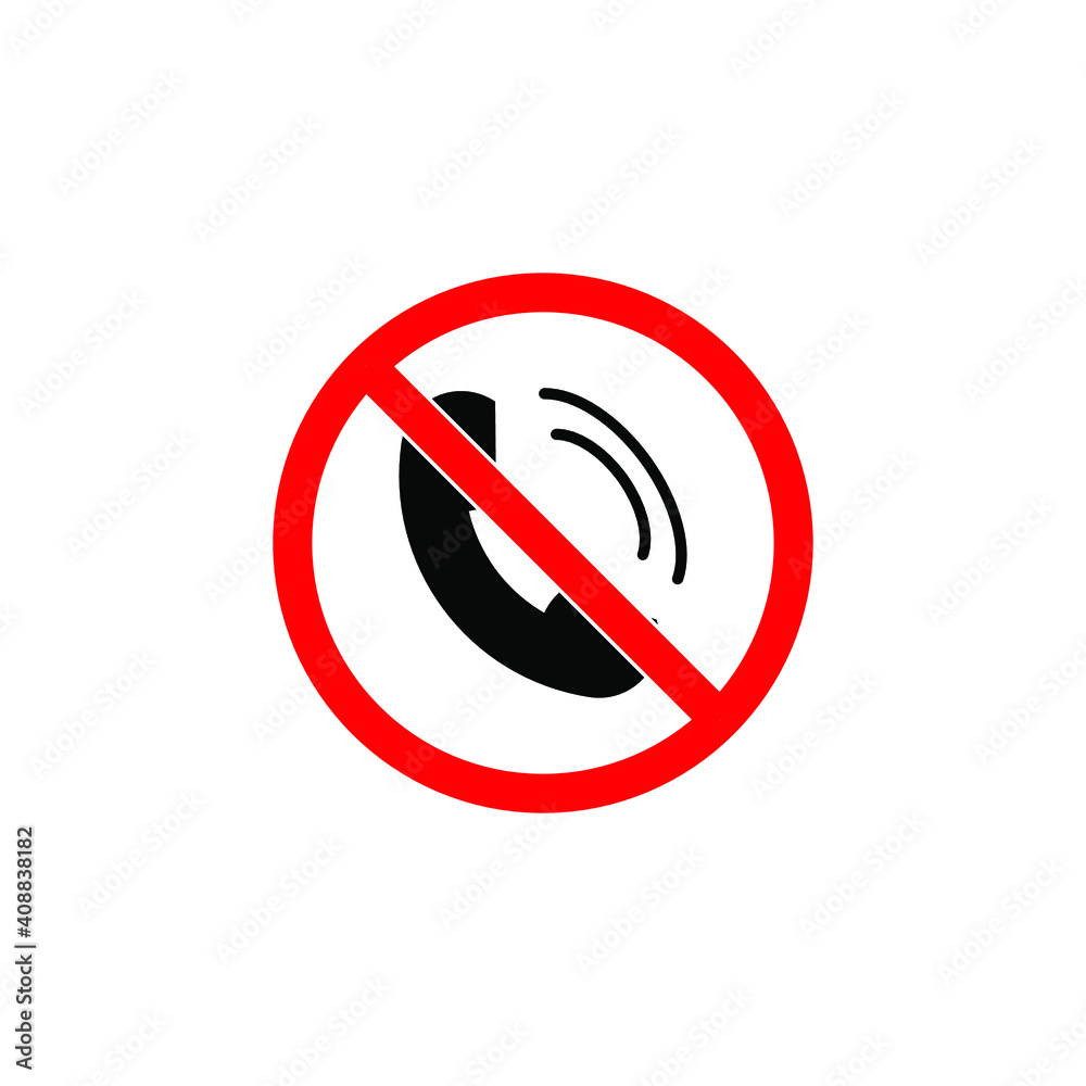 red sign prohibiting the use of the phone on a white background, vector illustration red sign prohibiting the use of the phone on a white background, vector illustration