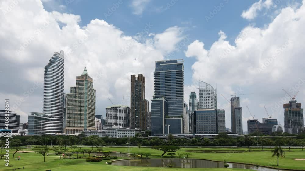 4K,Time lapse Modern and beautiful view of Bangkok city of Thailand. 4K,Time lapse Modern and beautiful view of Bangkok city of Thailand.