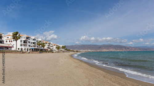 Roquetas de Mar sandy beach Playa La Romanilla Costa Almeria Spain