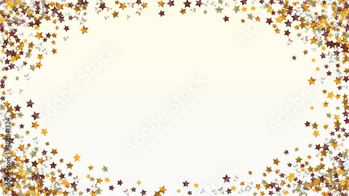 Realistic Background with Confetti of Glitter Star Particles. Sparkle Lights Texture. Celebration pattern. Light Spots. Star Dust. Christmass Design. Explosion of Confetti. Design for Advertisement.