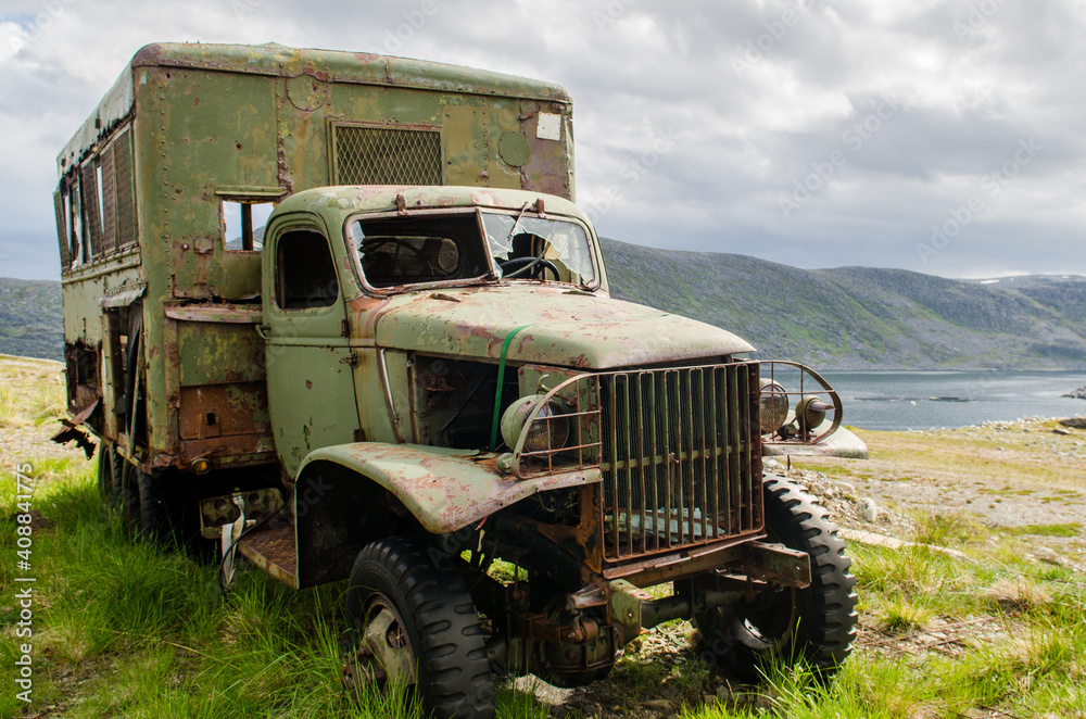 Old abandoned truck, ww2?