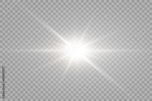 Vector transparent sunlight special lens flare light effect. PNG. Vector  illustration Stock Vector | Adobe Stock