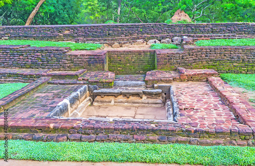 The ancient ruins in Sigiriya, Sri Lanka photo