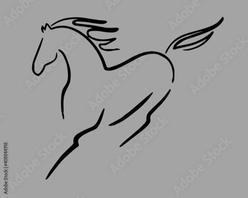 Fototapeta Naklejka Na Ścianę i Meble -  Horse art, horse vector, horse illustration