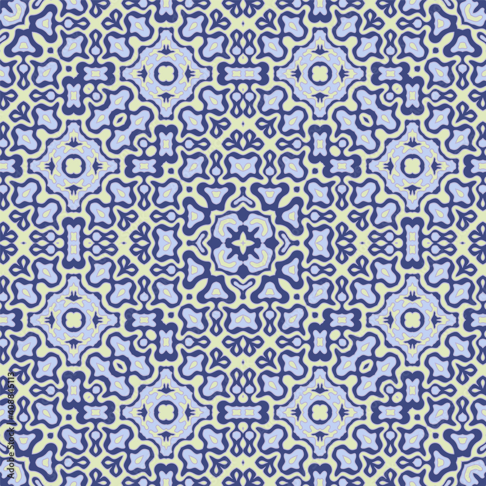 Ethnic floral motifs seamless pattern design