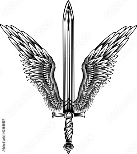 sword with wings