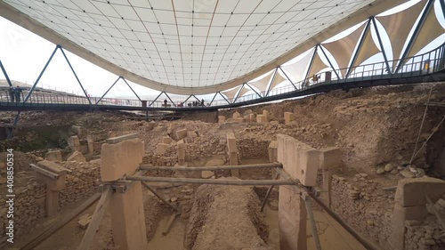 Aerial view of Gobeklitepe in Sanliurfa. 4K Footage in Turkey