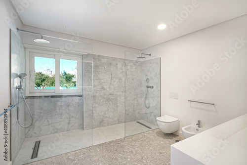 Modern Bathroom, stone background
