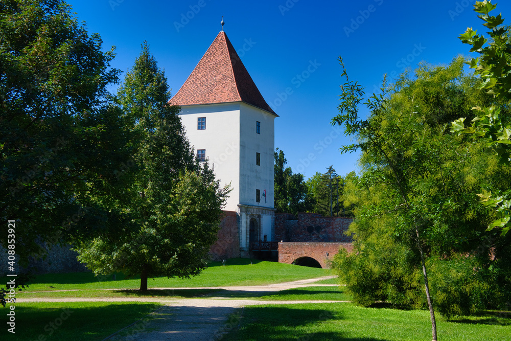 Nadasdy Castle is the most famous landmark of hungarian town Sarvar