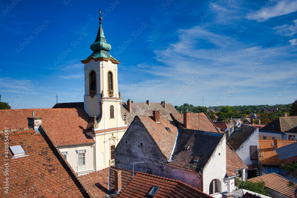 Panoramic view of Szentendre old town, Hungary