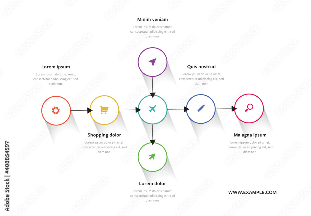 Modern Infographic Layout with Circle Design Elements Stock Template ...