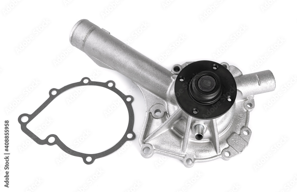automotive water pump. Isolated on white with clipping path automotive water pump. Isolated on white with clipping path