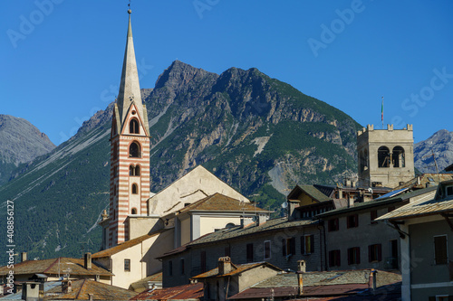 View of Bormio, Valtellina, Italy photo