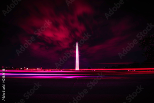 Trails in Front of the Monument