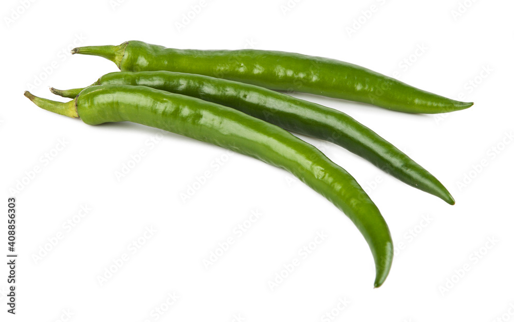 Small peppers isolated on a white background. View from another angle in the portfolio. Small peppers isolated on a white background. View from another angle in the portfolio.
