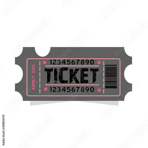 admit one ticket isolated