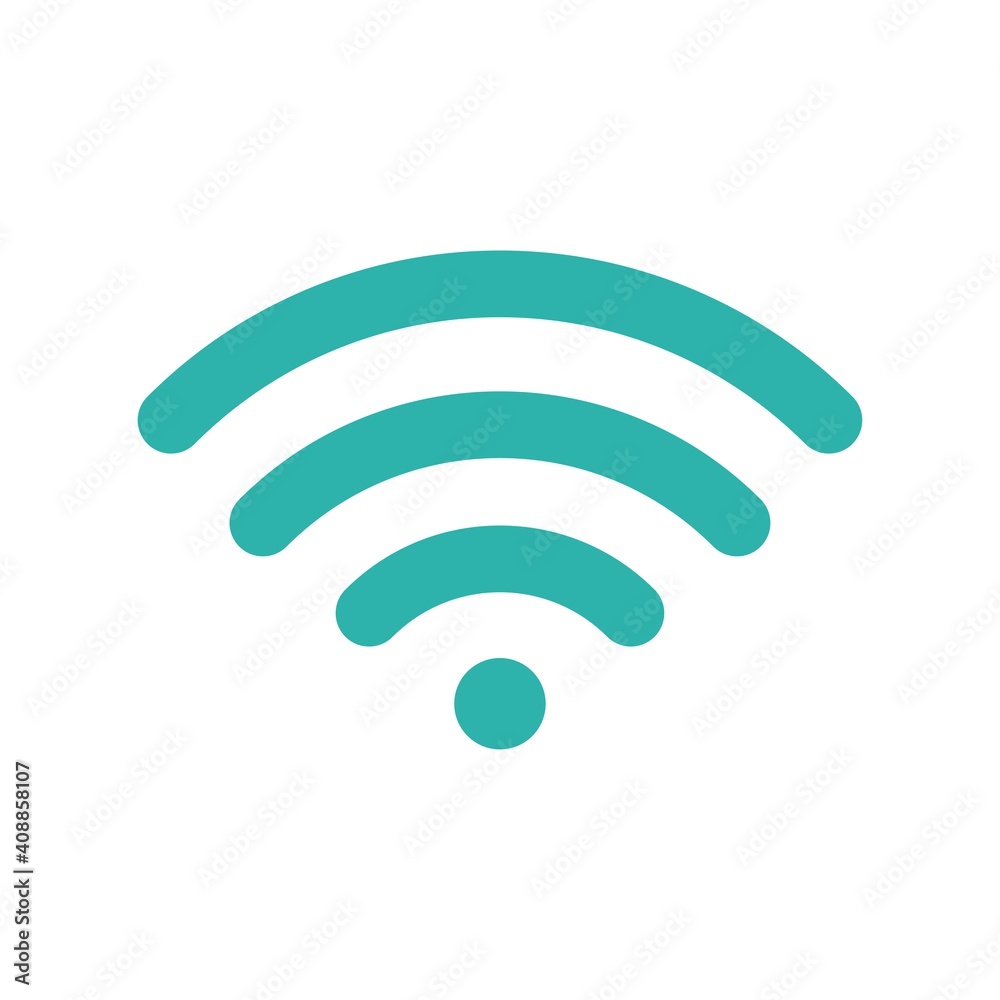 Wi-Fi symbol. Wifi blue icon. Sign for remote internet access Wi-Fi symbol. Wifi blue icon. Sign for remote internet access