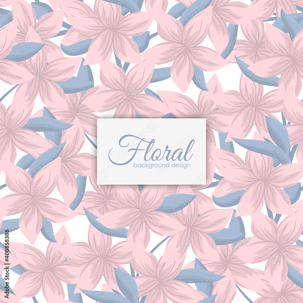 Trendy Seamless Floral Pattern In Vector