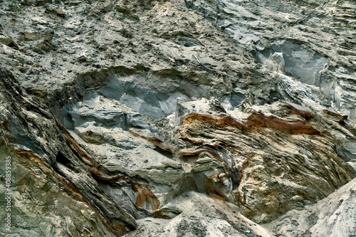Rocks eroded by the wind on the beaches of northern Europe