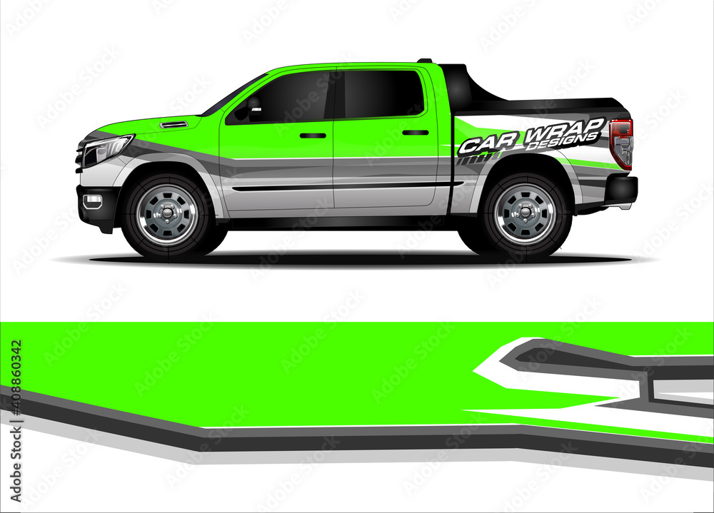 Naklejka premium abstract background vector for racing car wrap design and vehicle livery