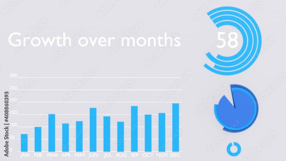 animated infographics 3d visualization of graphs