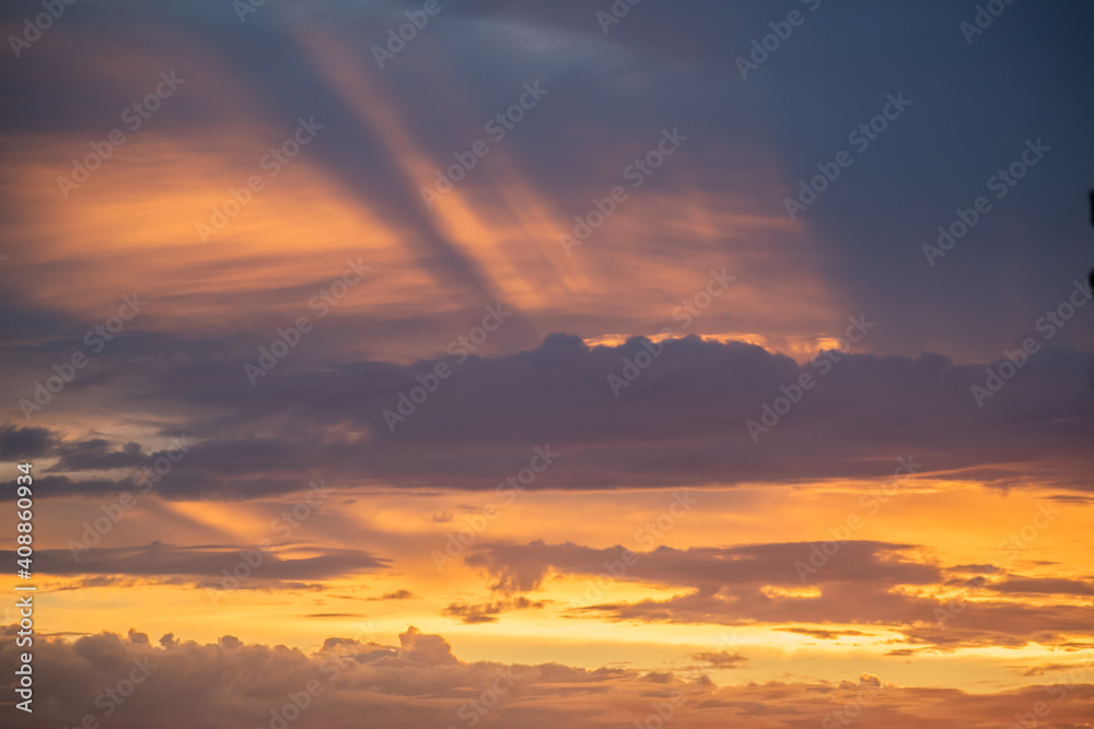 Fototapeta premium Winter sunset in Marina del Rey, CA with bright colors