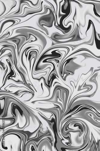 Gray abstract bell with imitation of liquid paint. Trending gray 2021.