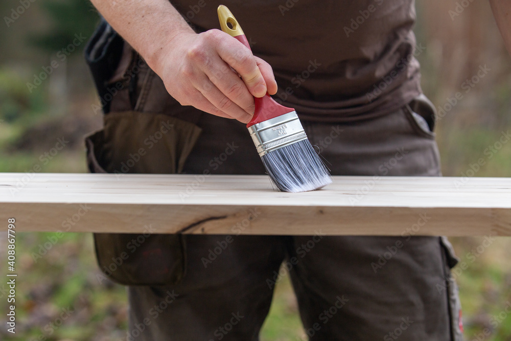 Holz Mit Acrylfarbe Streichen