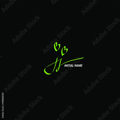 jj beauty monogram and elegant logo design