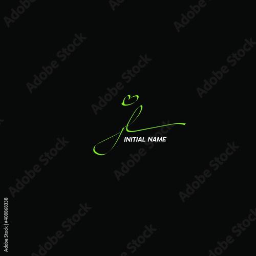 jL beauty monogram and elegant logo design