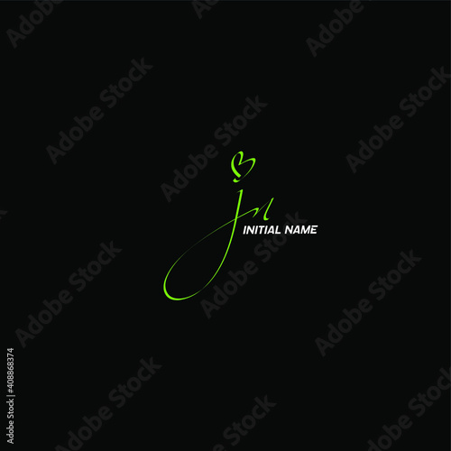 Jn beauty monogram and elegant logo design