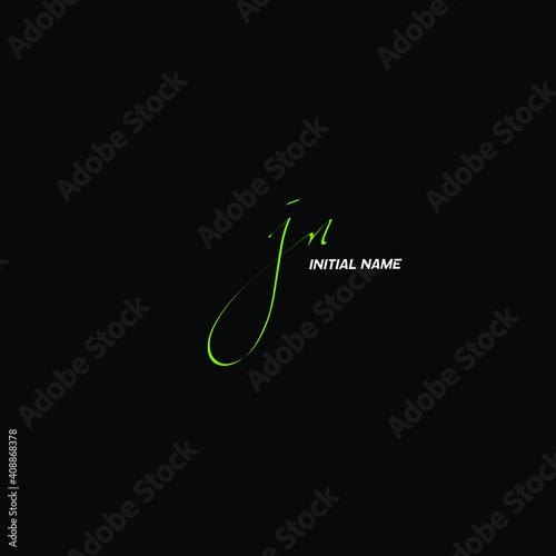 Jn beauty monogram and elegant logo design