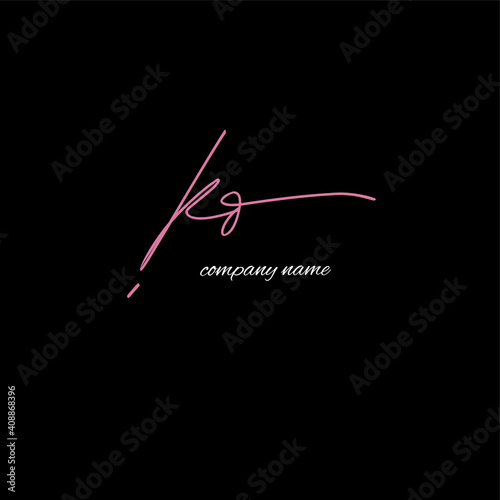 kd beauty monogram and elegant logo design