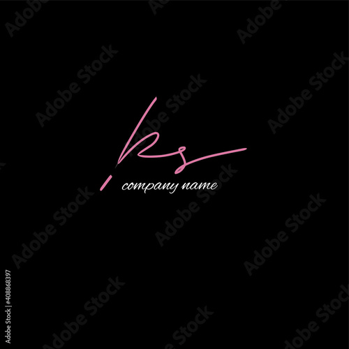 ks beauty monogram and elegant logo design