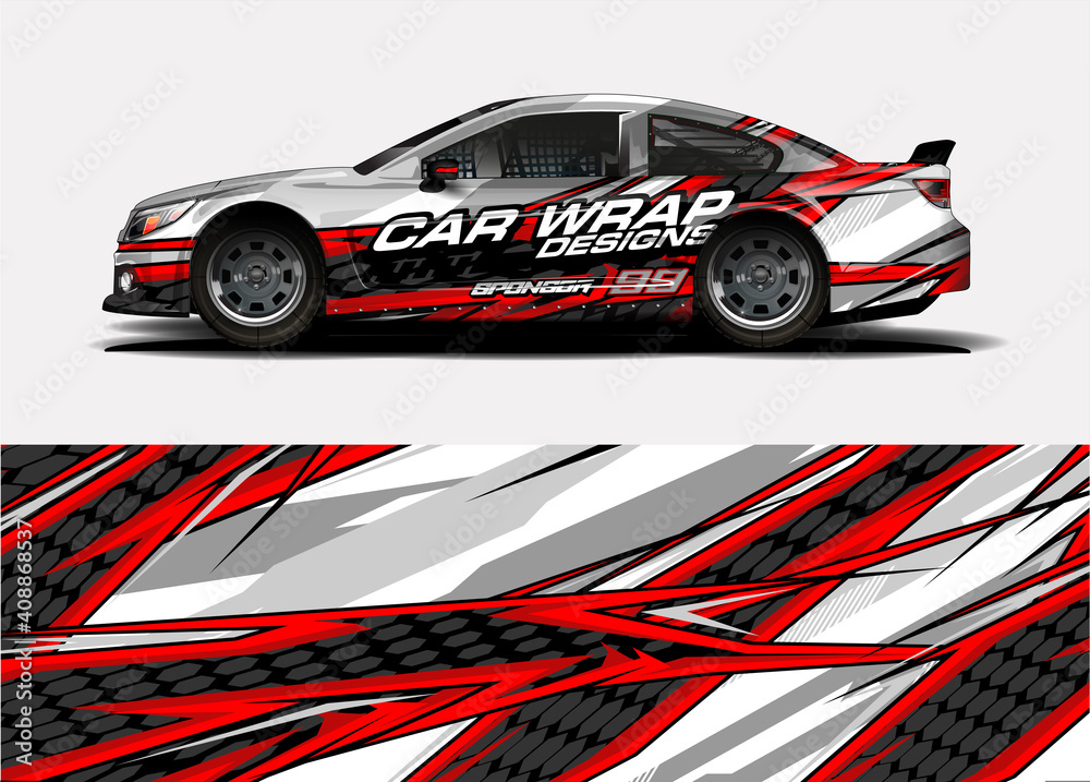 abstract background vector for racing car wrap design and vehicle livery 
