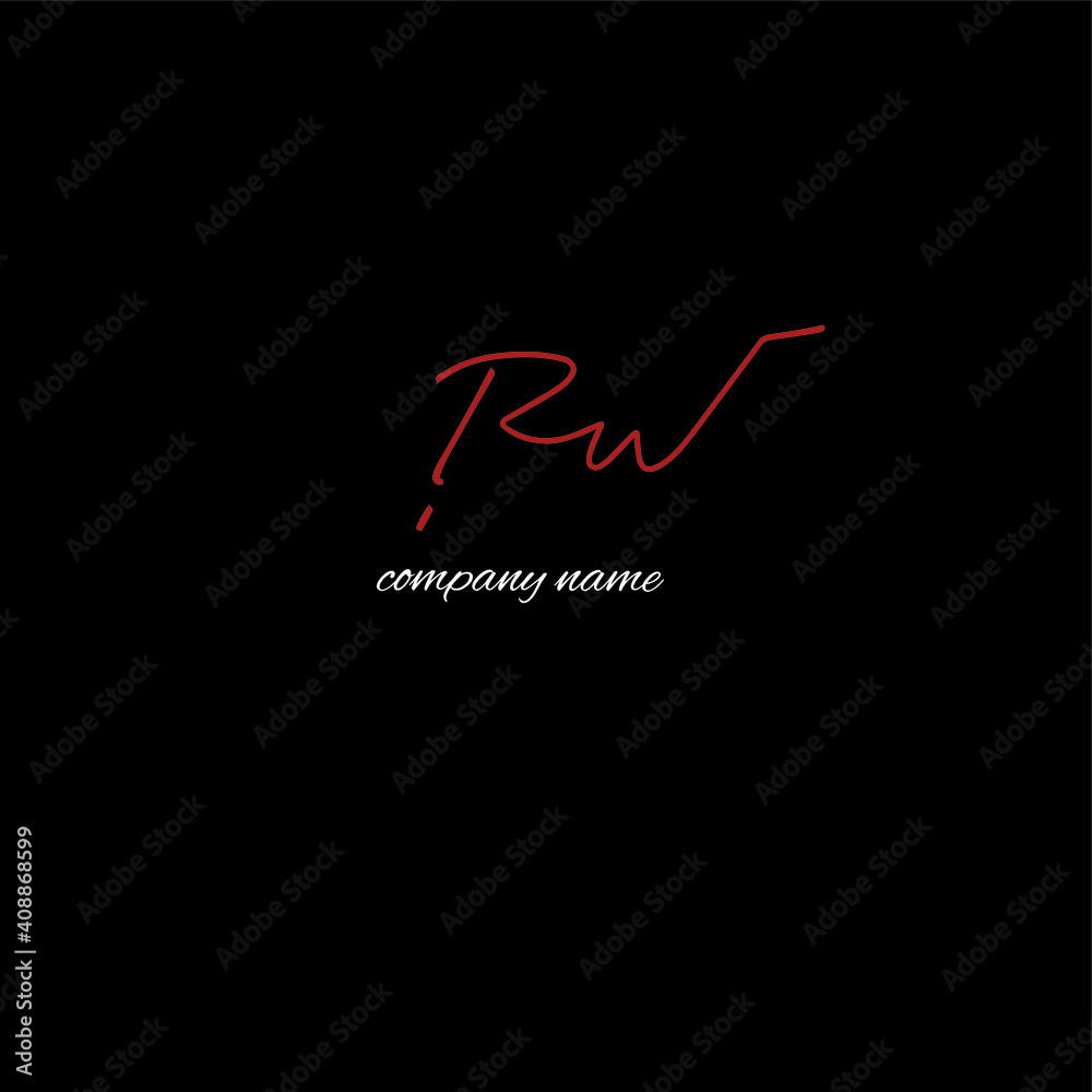 rw beauty monogram and elegant logo design rw beauty monogram and elegant logo design