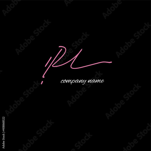 rl beauty monogram and elegant logo design